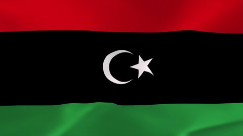 Libya Waving Flag Animation 4K Moving Wallpaper Background