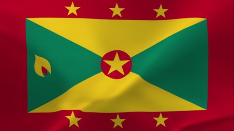 Grenada Waving Flag Animation 4K Moving Wallpaper Background