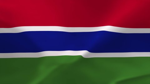 Gambia Waving Flag Animation 4K Moving Wallpaper Background