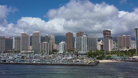 O'ahua Hawaii Waikiki Waterfront Aerial
