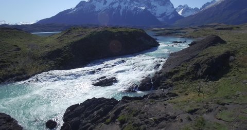 Waterfall in Torres del Paine National Park
