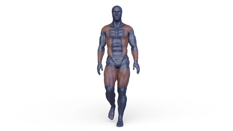 3D rendering of a walking undead monster