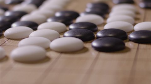 Go board,traditional Chinese strategy board game.