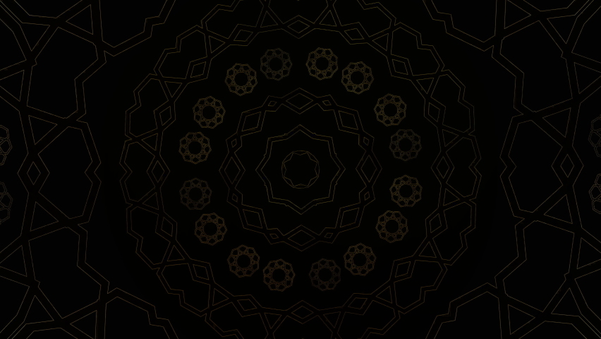 Animated Golden Oriental Ornaments Mandala Backdrop Template. Ramadan and Happy Eid Islamic Holidays Banner Template Neon Gradient with Oriental or Islamic Geometric Ornaments Animation Background | Shutterstock HD Video #1090142525