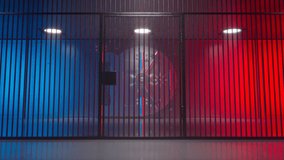 Heavy vault door behind the metal bars. A solid metal gate in the bank to protect and secure all of the stored deposits like cash, gold and valuables precious. The financial and business concept. - Powered by Shutterstock - Get 15% off with code: PIKWIZARD15