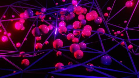 4k 3d Animation Plexus Effect Abstract Stock Footage Video (100% ...
