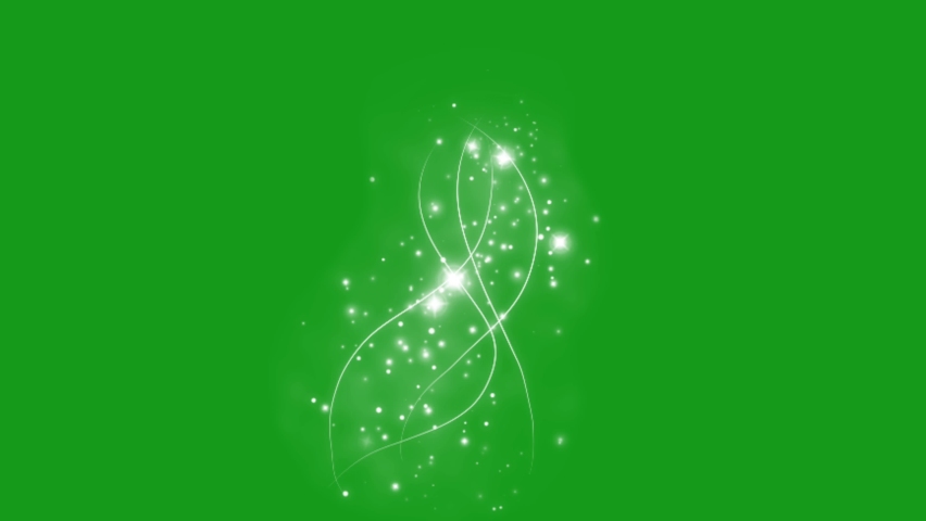 Magic glitter particles green screen motion graphics