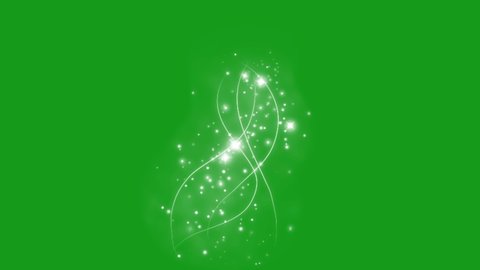 Magic glitter particles green screen motion graphics Video de stock