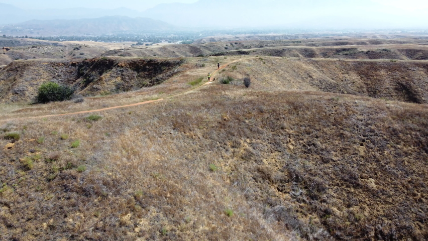 A UAV Aerial Drone Survey of Southern california Chaparral Environment Hills above the Live Oak Canyon Valley