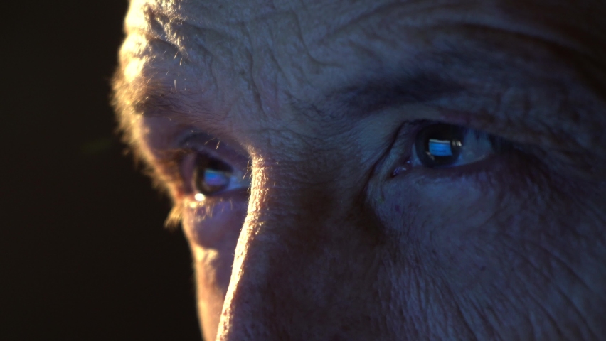 Close-up of the focused eyes of a businessman wearing computer  Royalty-Free Stock Footage #1090168503