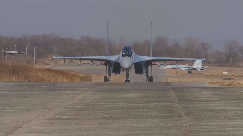 Su-35 is a Russian multipurpose super-maneuverable fighter. Developed at the Sukhoi Design Bureau in 2008. Su-35 is one of the main fighters of the Russian Air Force.