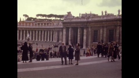 ROME, ITALY OCTOBER 1975: San Pietro church in Rome in 70's
