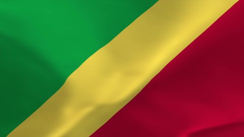 Congo Waving Flag 4K Moving Wallpaper Background