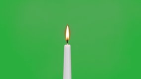 decorative round white candle on green screen - Powered by Shutterstock - Get 15% off with code: PIKWIZARD15