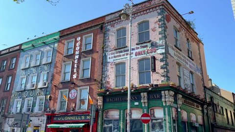 Old Pubs in Dublin - Abbey Court - CITY OF DUBLIN, IRELAND - APRIL 20. 2022