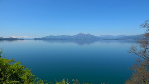 Lake Inawashiro and Mt. Bandai (Koriyama City, Fukushima Prefecture, Konan Town)