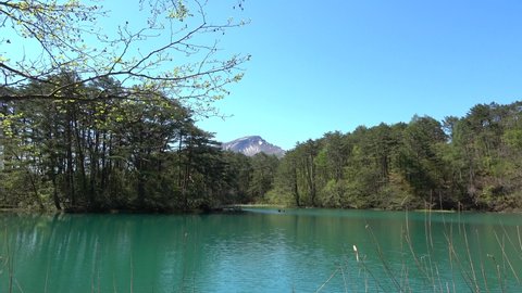 Spring Goshikinuma, Bishamonnuma and Bandaisan (Fukushima Prefecture, Kitashiobara Village)