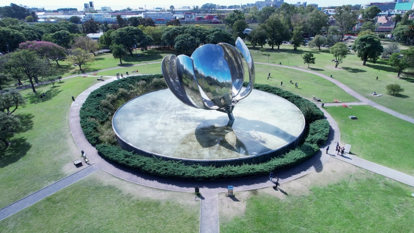 Generic Floralis Garden Park At Buenos Aires Buenos Aires Argentina. Cityscape Downtown Skyline. Building Of Cityscape Tower. Brazilian Building Construction. Generic Floralis Park at Buenos Aires. Royalty-Free Stock Footage #1090192665