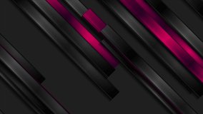 Contrast purple and black stripes geometrical abstract motion background. Seamless looping. Video animation Ultra HD 4K 3840x2160
