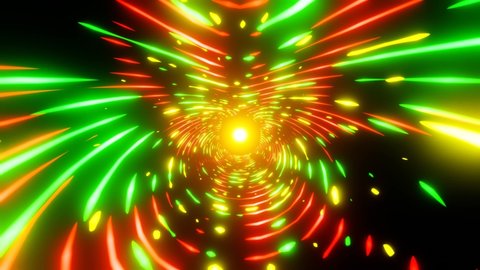 Vj disco bokeh lights background. Dj dance disco background. Abstract background Equalizer disco neon led stage. Animation audio frequency monitor sound wave. High quality 4k footage