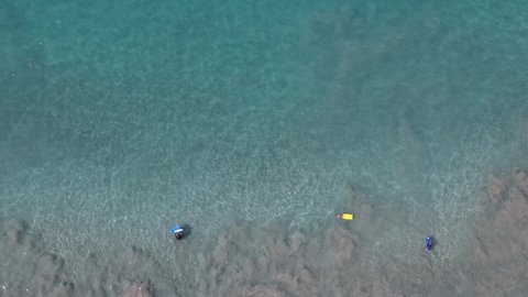 aerial view Hapuna Beach on big island, hawaii. High quality 4k footage
