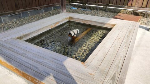 Footbath of hot spring in Japan