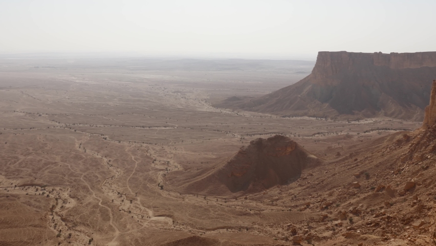 Edge of the World escarpment tourist area near Riyadh, Saudi Arabia