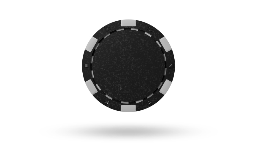 Close up. Slow motion. Isolated. Loop video. Green screen. Levitation black poker chips, tokens on white background. Concept of casino, game design, advertising, win. Poker chip 4k stock footage Royalty-Free Stock Footage #1090218229