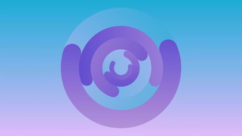Gradient seamless looped animated background. Circle ring minimal animation.