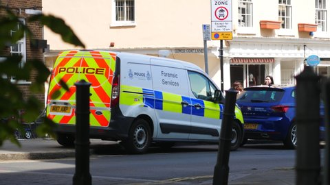 Norwich, Norfolk, United Kingdom. May 6, 2020. Norfolk Police Forensic Services van parked in street.