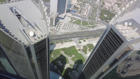 Abu Dhabi, Abu Dhabi UAE - September 04 2021 - Etihad Towers isolated - Abu Dhabi Scyscrappers