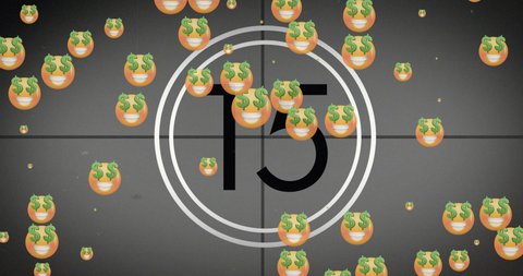 Animation Emoji Icons Over Countdown On Stock Footage Video (100% ...