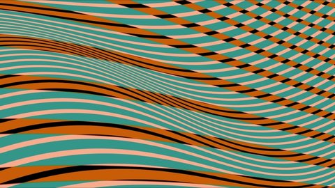 Digital abstract background with flowing waves, seamless loop animation - stock video