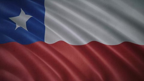 Chile flag video. 3d Chile Flag Slow Motion video. Blowing Close Up. Flags resolution Background. flag Closeup 4K video