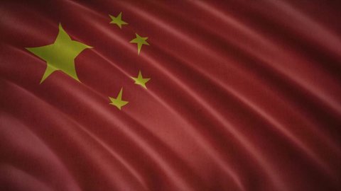 China flag video. 3d China Flag Slow Motion video. Blowing Close Up. Flags resolution Background. flag Closeup 4K video