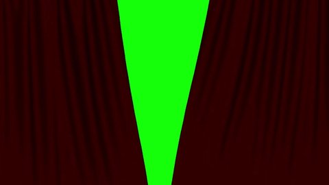The Best Curtains Pack on Green screen Background - Red Curtains Opening and closing 4K animation Package