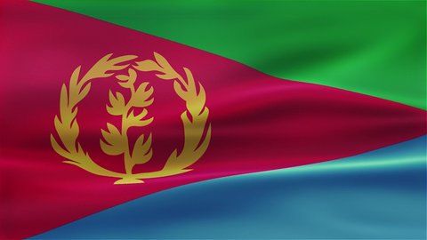 A waving flag on Eritrea, country, national, government, world flag.