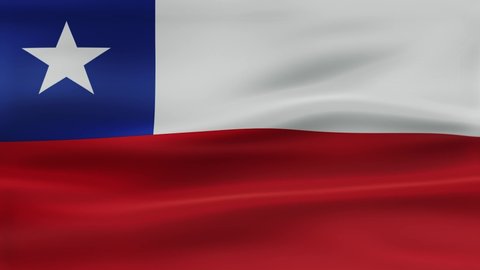 A waving flag on Chile, country, national, government, world flag.