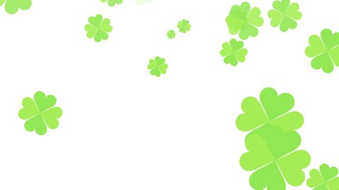 Simple And Cute Dancing Clover Animation White Background