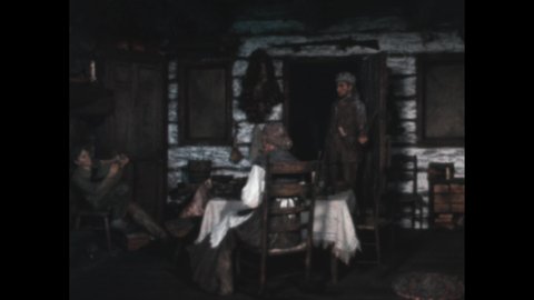 1970s: diorama of Lincoln's log cabin and then the interior