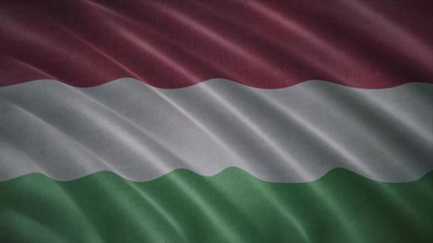Hungary flag video. 3d Hungary Flag Slow Motion video. Blowing Close Up. Flags resolution Background. flag Closeup 4K video