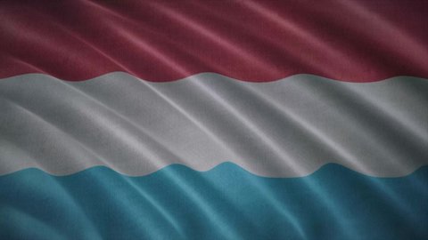 Luxembourg flag video. 3d Luxembourg Flag Slow Motion video. Blowing Close Up. Flags resolution Background. flag Closeup 4K video