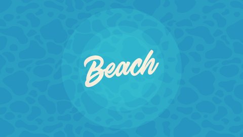 beach lettering summer season animation ,4k video animated