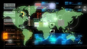 4K global search tech,GPS.Futuristic Screen Button and Activates Futuristic Artificial Intelligence engine,financial stock chart,Business digital Data trend hud Graph,stock numbers showing profits. - Powered by Shutterstock - Get 15% off with code: PIKWIZARD15