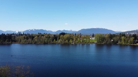 A beautiful view of the Deer Lake in Burnaby, British Columbia, Canada