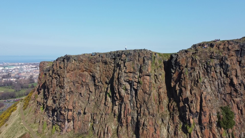 The Arthur's Seat, the main peak of the group of hills in Edinburgh, the capital of Scotland, UK