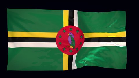 Flag of Dominica on transparent background