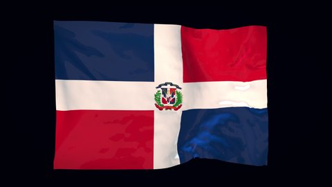 Flag of Dominican Republic on transparent background