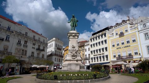 Coimbra, Portugal - May 01 2022: Largo da Portagem Coimbra Portugal Europe