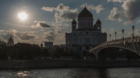 MOSCOW/RUSSIA - JULY 24, 2015: View to Christ the Savior Cathedral at Moscow River